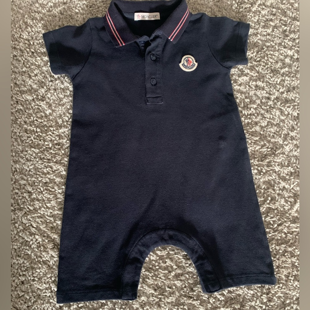 Blue Moncler infant one piece